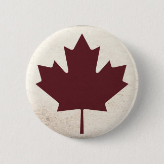 Dark Maple Leaf 2 Inch Round Button