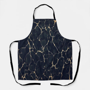 Dark Marble Pattern Abstract Alcohol Ink Style 1 Apron