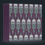 Dark Mark Geometric Icon Pattern Binder<br><div class="desc">Embrace the darker side of the wizarding world with this bold Dark Mark inspired pattern design. Featuring an all-over repeat of skulls entwined with serpents, magical symbols, and subtle sparkling accents, this striking artwork captures the mysterious and powerful aesthetic associated with the Dark Arts. Set against a deep, moody background,...</div>