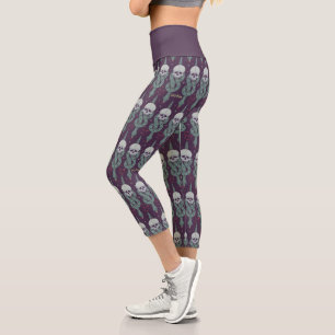 Dark Mark Geometric Icon Pattern Capri Leggings