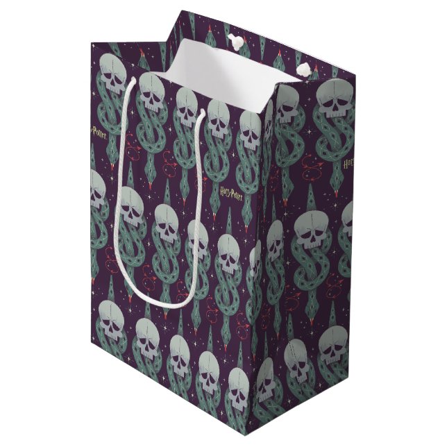 Dark Mark Geometric Icon Pattern Medium Gift Bag (Front Angled)