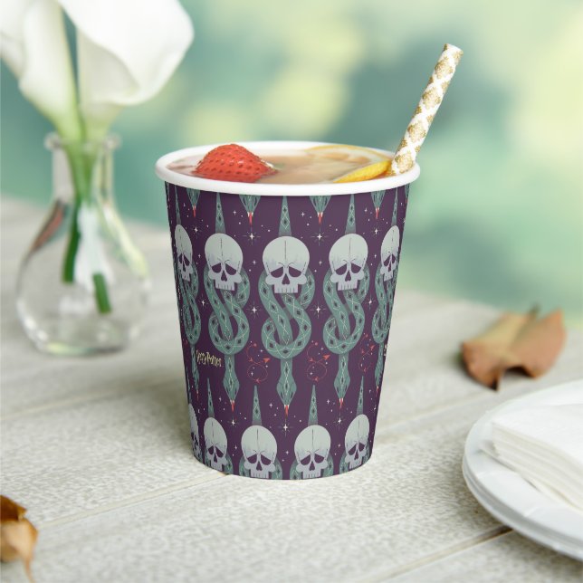 Dark Mark Geometric Icon Pattern Paper Cups (Insitu)