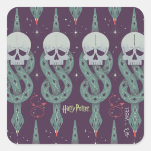 Dark Mark Geometric Icon Pattern Square Sticker