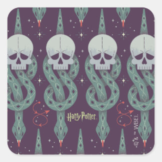 Dark Mark Geometric Icon Pattern Square Sticker