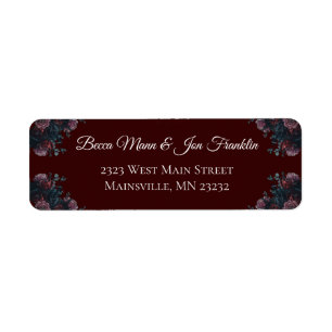 Dark Maroon Mauve Gothic Elegant Wedding