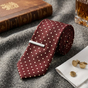 Dark Maroon Polka Dot Tie