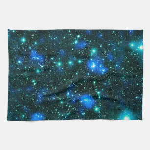 Dark Matter Blue Teal Kitchen Towel