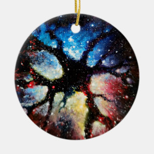 Dark matter in the universe ceramic ornament