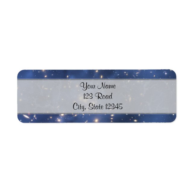 Dark Matter Ring and Galaxy Cluster in Cobalt Blue (Front)