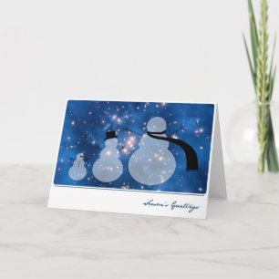 Dark Matter with Galaxy and Snowmen – Hubble Holiday Card