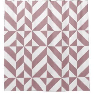 Dark Mauve Geometric Cube Pattern
