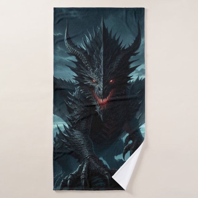 Dark, Medieval Dragon  Bath Towel (Bath Towel)