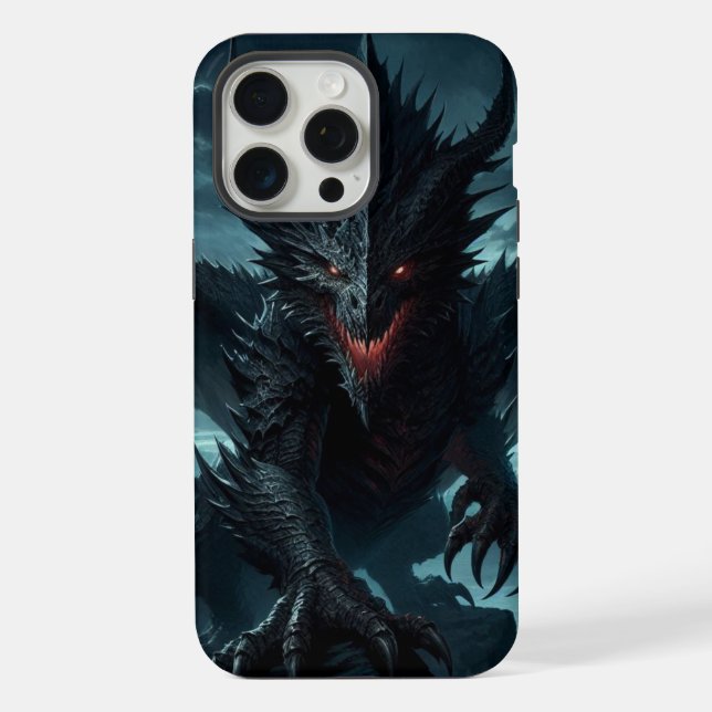 Dark, Medieval Dragon  iPhone Case (Back)