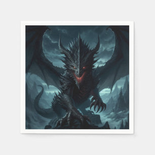 Dark, Medieval Dragon  Napkin