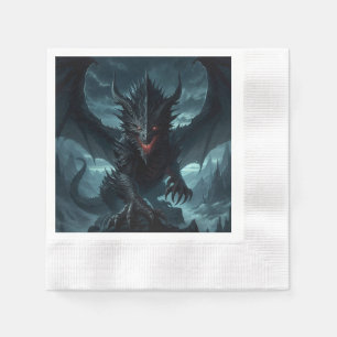 Dark, Medieval Dragon  Napkin