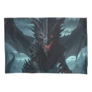 Dark, Medieval Dragon  Pillowcase