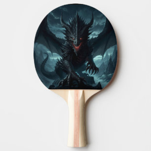 Dark, Medieval Dragon Ping Pong Paddle