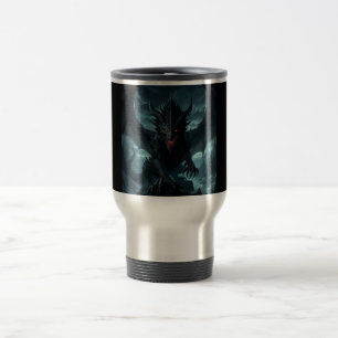 Dark, Medieval Dragon  Travel Mug