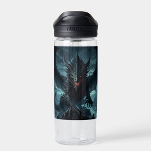 Dark, Medieval Dragon Water Bottle