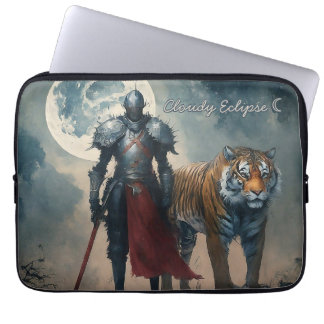 Dark Medieval Knight and Tiger Moon Bag / Sleeve