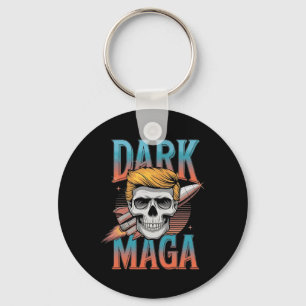 Dark Mega 2024 Usa Trump Halloween Costume Funny S Keychain