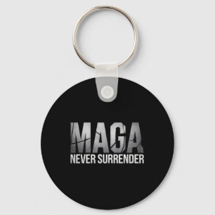 Dark Mega Trump 2024 Mega Never Surrender Keychain