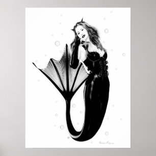 Dark Mermaid Poster