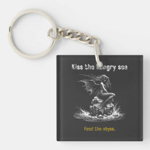 Dark Mermaid Siren Keychain