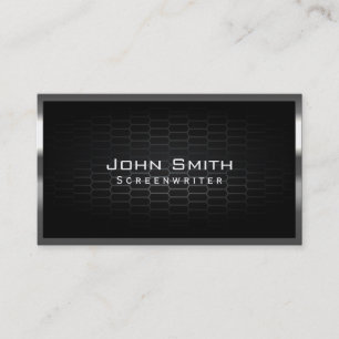 Dark Metal Cells Screenwriter Business Card