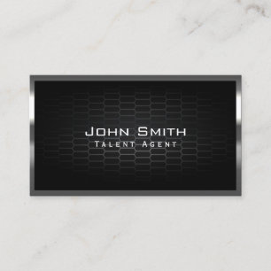 Dark Metal Cells Talent Agent Business Card