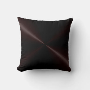 Dark Metallic Stainless Steel Metal Look Throw Pillow