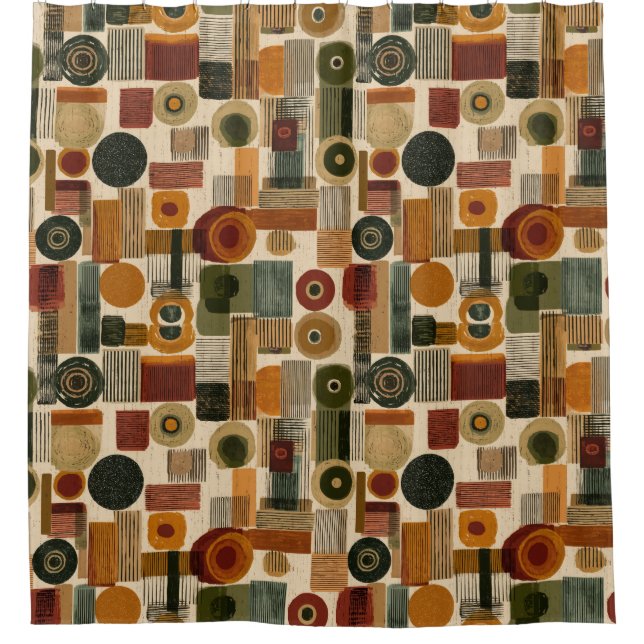 Dark Mid Century Geometric Pattern (2) (Front)