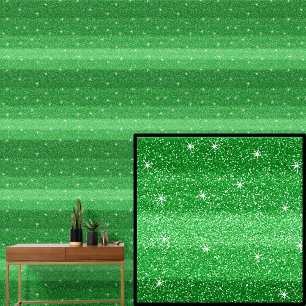 Dark Mid Light Green Stripes with Sparkle Stars Wallpaper