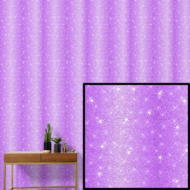 Dark Mid Light Purple Stripes with Sparkle Stars Wallpaper (Creator Uploaded)