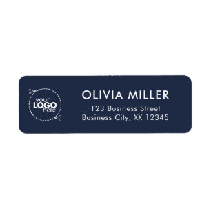 Dark Midnight Blue - Business Return Address Label