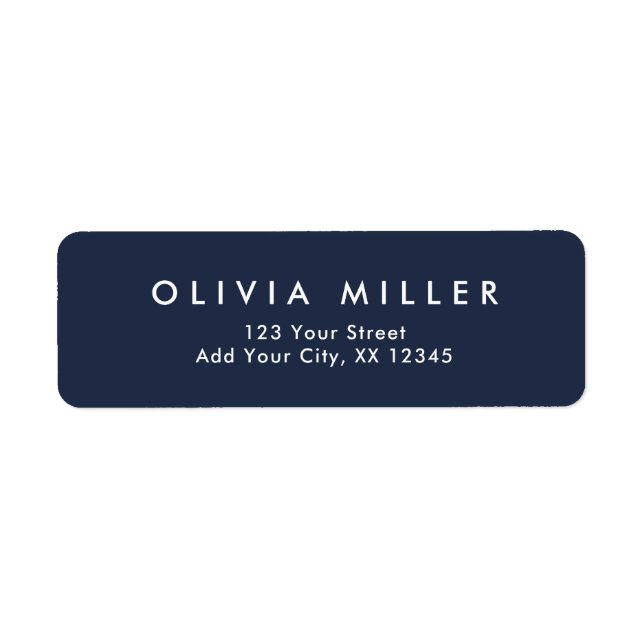 Dark Midnight Blue - Classic Address Label (Front)