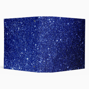 Dark Midnight Blue Glitter Binder
