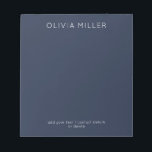 Dark Midnight Blue Minimalist Notepad<br><div class="desc">Dark Midnight Blue is a deep navy with a refined intensity. Classic and timeless with a modern edge,  it feels confident,  classy,  and elegant. The personalizable text features a classic,  elegant font in clean white.</div>