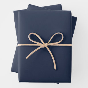 Dark Midnight Blue Wrapping Paper Sheets