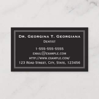 Dark, Minimalist, Professional Business Card