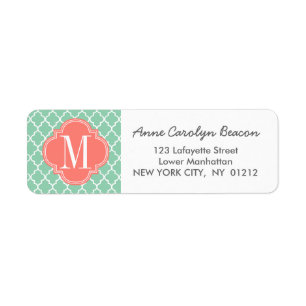 Dark Mint Moroccan Tiles Lattice Personalized