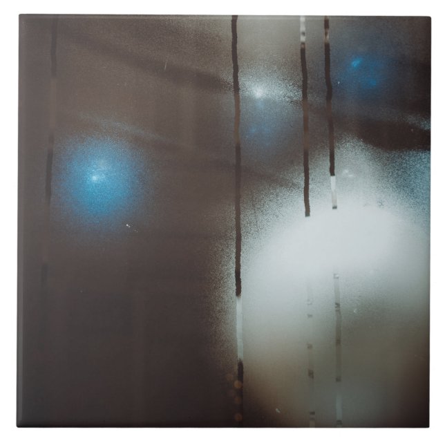 Dark Misted Steamy Window with Christmas Baubles Tile (Front)