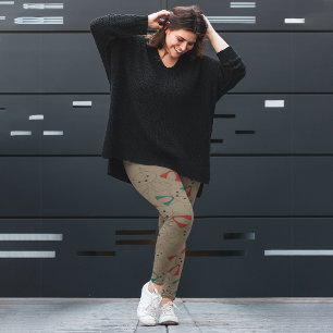 Dark Mode Fox Cartoon Leggings