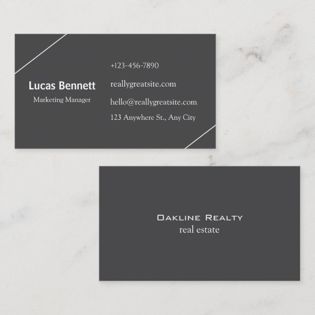 Dark Modern Business Cards (Front/Back)