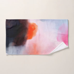 Dark Modern Watercolor Abstract Bath Towel Set