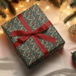 Dark Moody American Mistletoe Winter Holiday Wrapping Paper<br><div class="desc">Perfect for Christmas and holiday gifting as well as other winter occasions,  this dark and moody American mistletoe seamless pattern is sure to please the most discerning of recipients.</div>