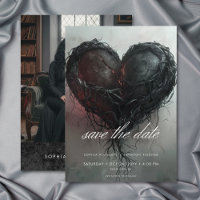 Dark Moody Black Twisted Heart Wedding Photo