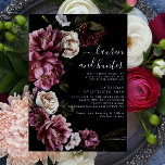 Dark Moody Blush Burgundy Script Floral Wedding In Invitation<br><div class="desc">Your wedding is a once-in-a-lifetime event, so it deserves an invitation that reflects the significance of the occasion. Our Dark Moody Blush Burgundy Script Floral Wedding Invitation perfectly captures the feeling of romance and luxury that you want your guests to experience. The stunning design features lush blooms in rich burgundy...</div>