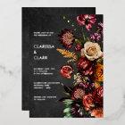 Dark Moody Bold Wild Flower Wedding