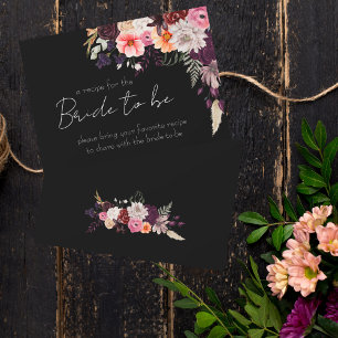 Dark Moody Bring a Recipe Enclousure Card